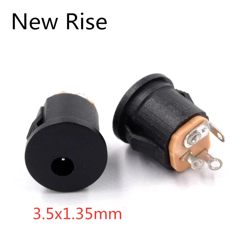 

10 шт. DC-022K 5,5*2,1 мм 5,5*2,5 мм 3,5*1,35 мм розетка постоянного тока 3-контактный разъем для монтажа на панели DC022 с слотами для карт зарядная розетка