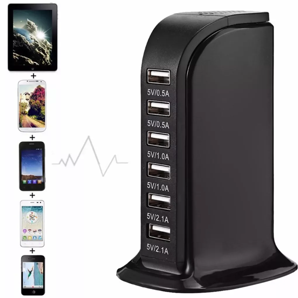 

30W Multi 6 Port USB Charger 6A Rapid Charging Station Desktop Hub Connectors Extension Socket Platooninsert Hub Connectors