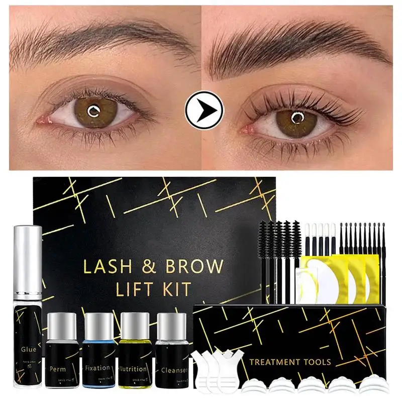 

Eyelash Perm And Tint Kit Long Lasting Lash Curling Tool Set Lash Curling Tools Professional Semi-Permanent Curling Eyelash Perm
