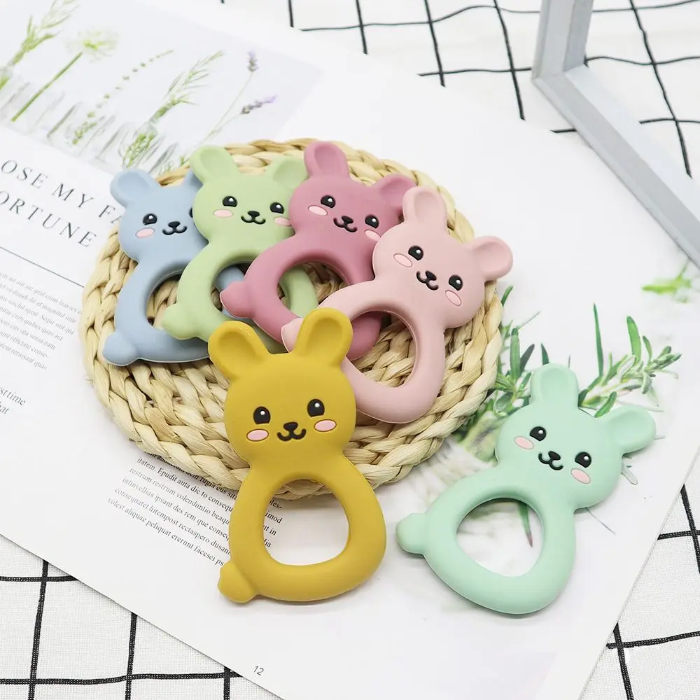 

Rabbit Toothbrush Bite Chew Training Baby Teether Molar Sticks Teething Toys Soother