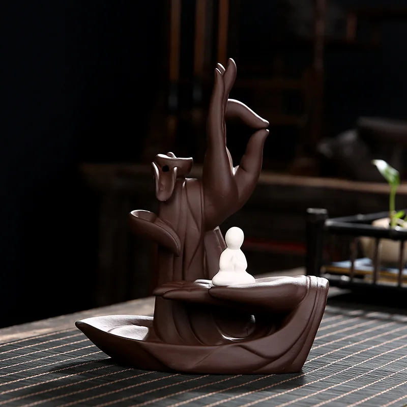 Горелка для благовоний Водопад с изображением гор реки фонтан подставка