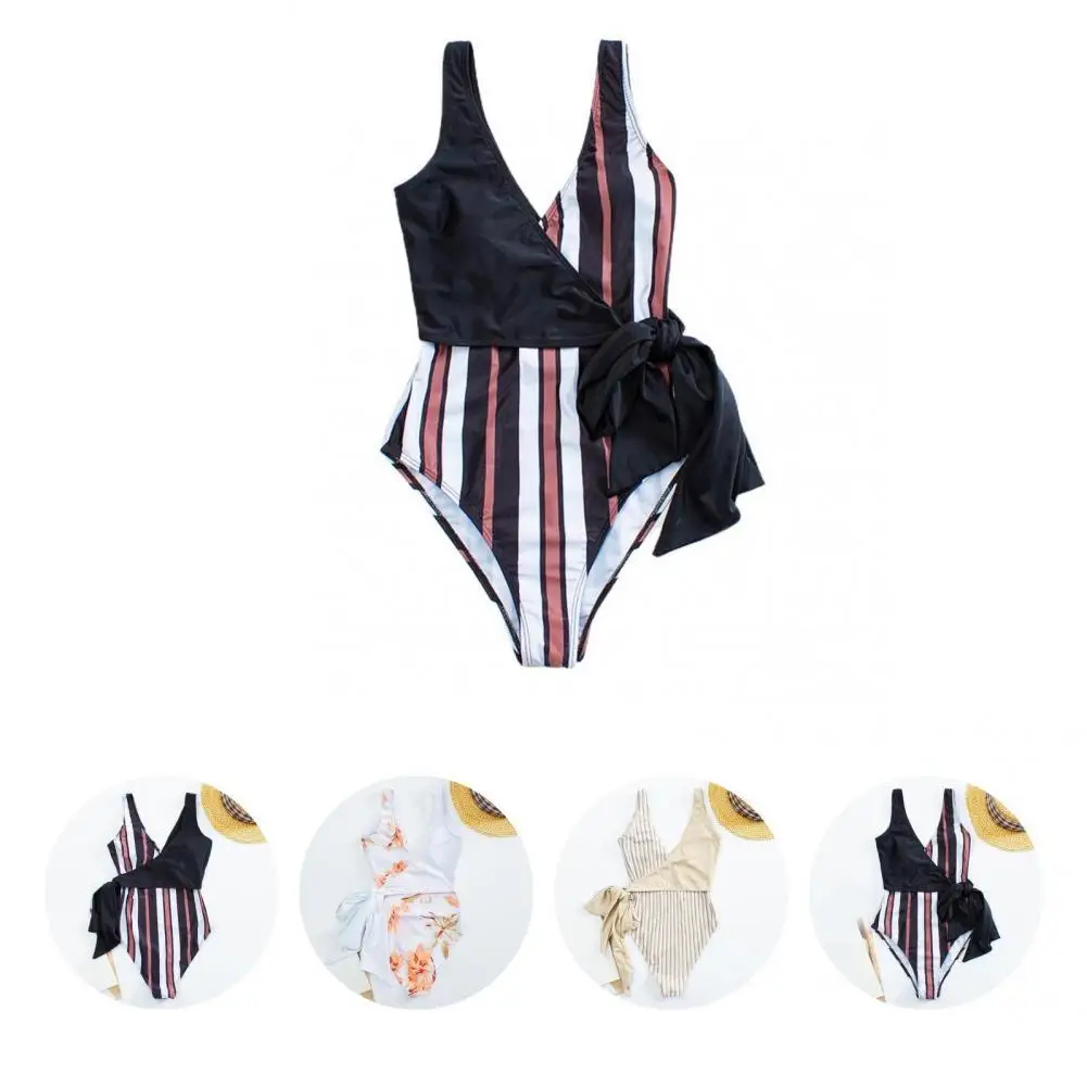 

Comfortable Swimwear Deep V Neck Beachwear Bathing Suit Breathable Swimming Costume