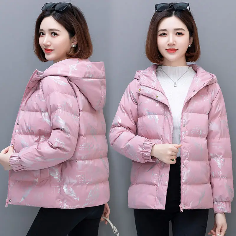 2023 New Winter Parkas Women Hooded Thick Warm Short Ladies Jackets Cotton Padded Casual Parka Fashion Coat Female Outwear C31