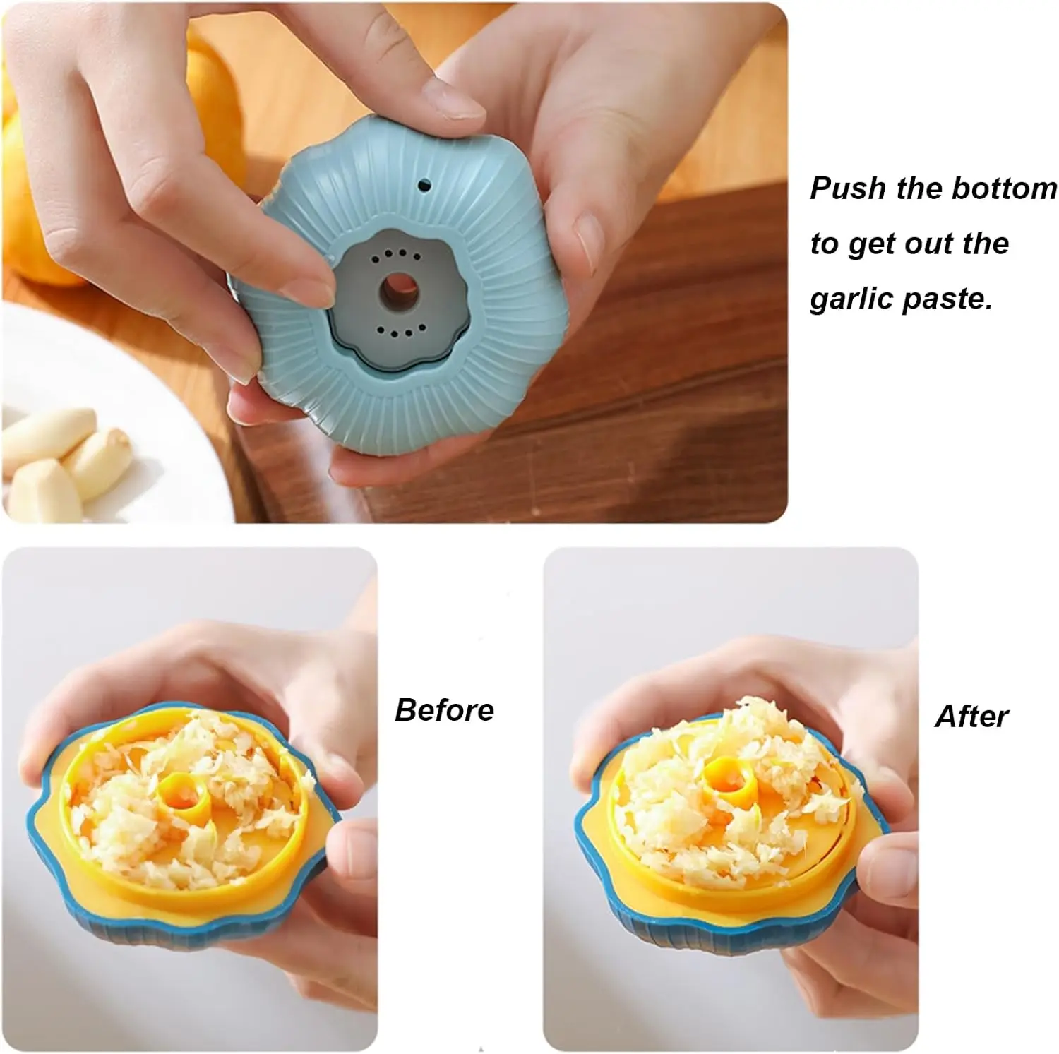 Скручивающаяся дробилка для чеснока