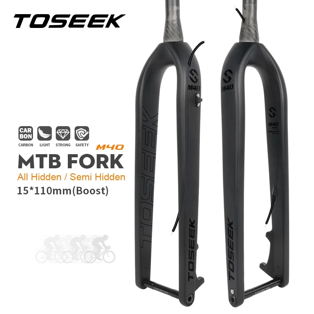 TOSEEK T800 вилка из углеродного волокна MTB передние вилки для велосипеда 27.5er 29er Boost