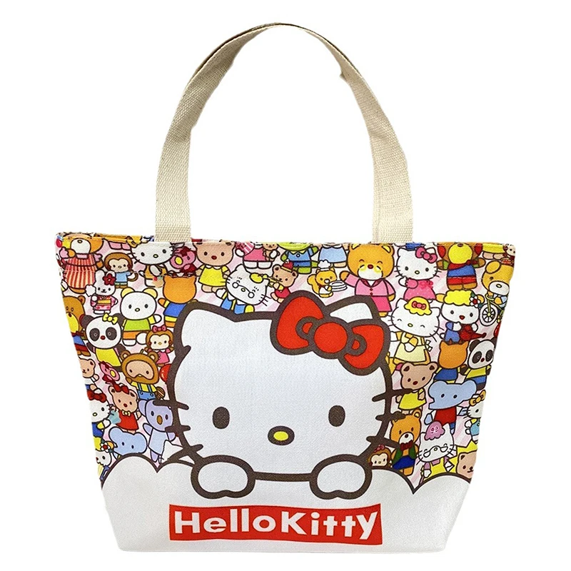 Портативная холщовая сумка Hello Kitty с рисунком Кейт Кота японская легкая большая