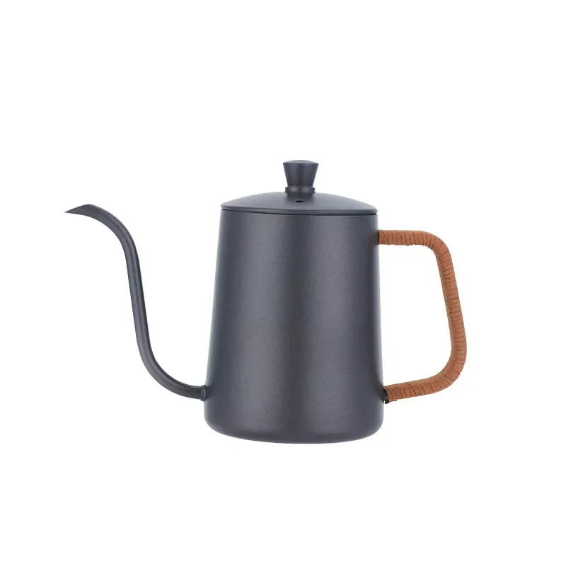 

NEW2022 Drip Kettle 600ml Coffee Tea Pot Non-stick Coating Anti-hot Handle Stainless Steel Gooseneck Swan Neck Thin Mouth Coffee
