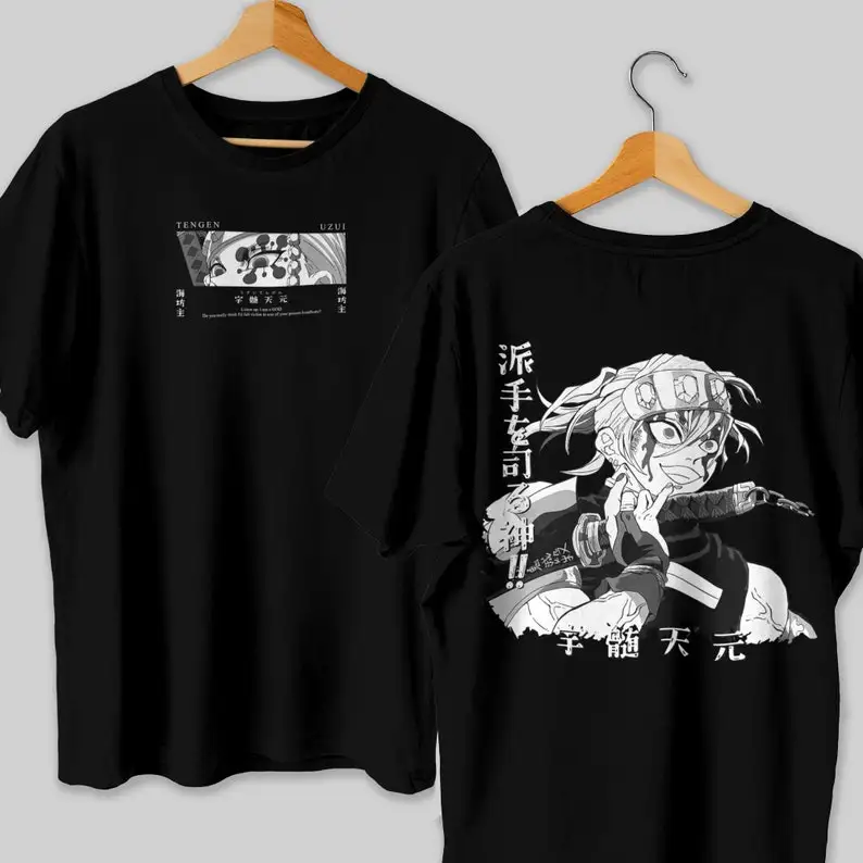 Tengen Uzui Негабаритная рубашка унисекс Manga Edition Винтажное аниме