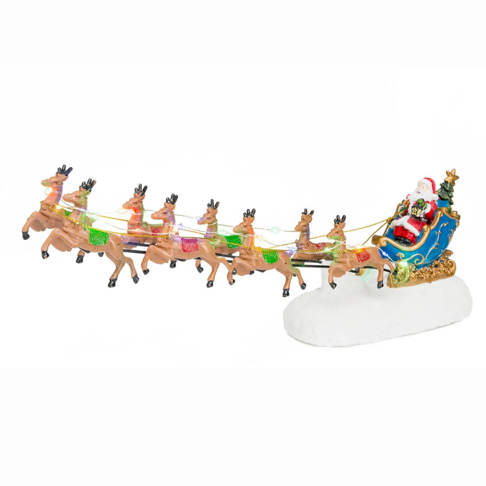 Настольная рождественская композиция &quotСанта Клаус с оленями&quot