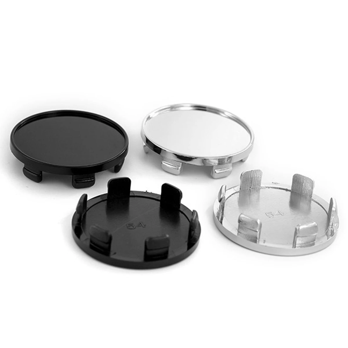 

4Pcs 54mm Car Wheel Rim Center Hub Cap ABS Plastic Dust Proof Protector No Badge Emblem Cover Auto Replacement Parts Accessories