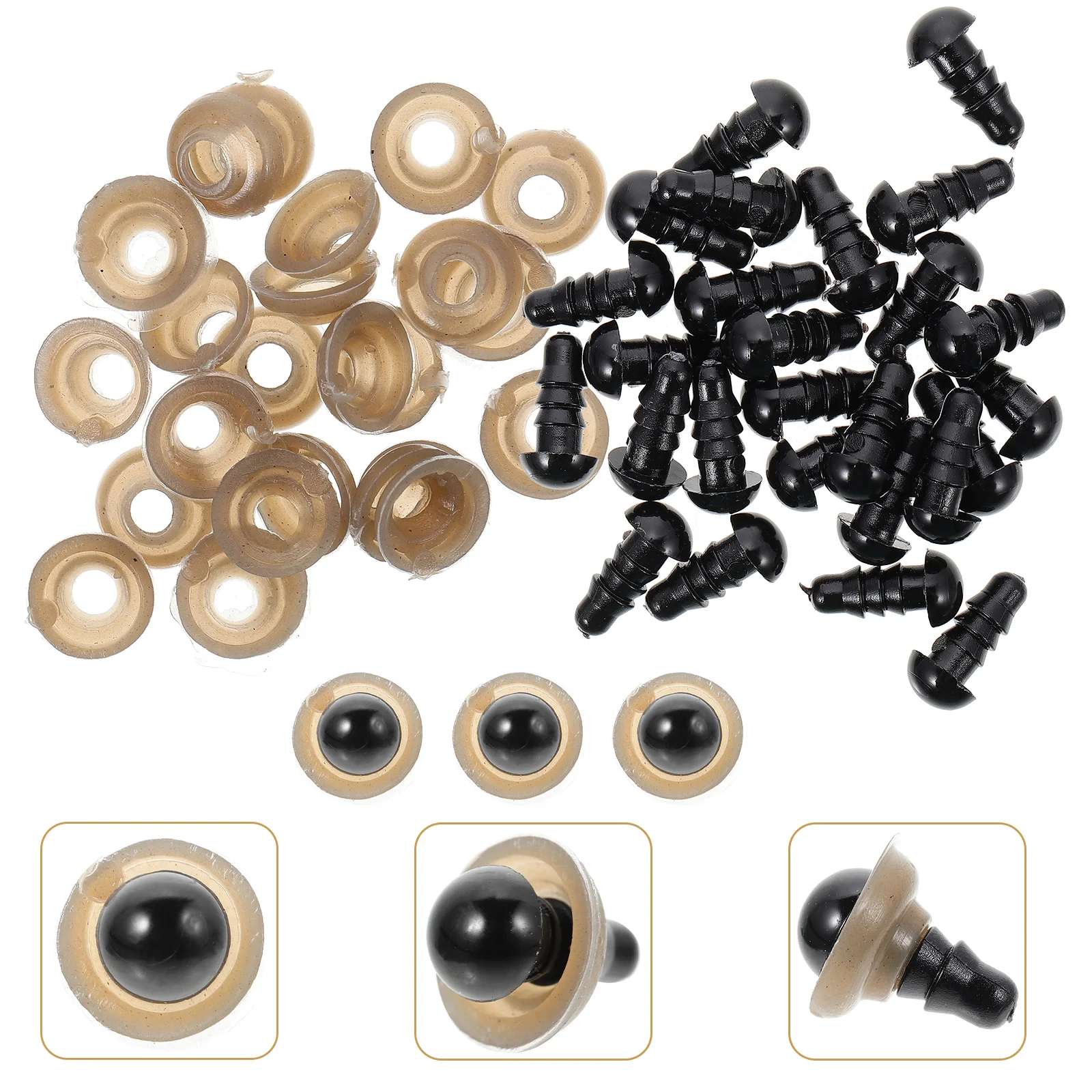 

Eyes Safetyfor Craft Crochet Stuffed Amigurumianimal Animals Diysupplies Washerssimulated Black Noses Plush Felting Accessories