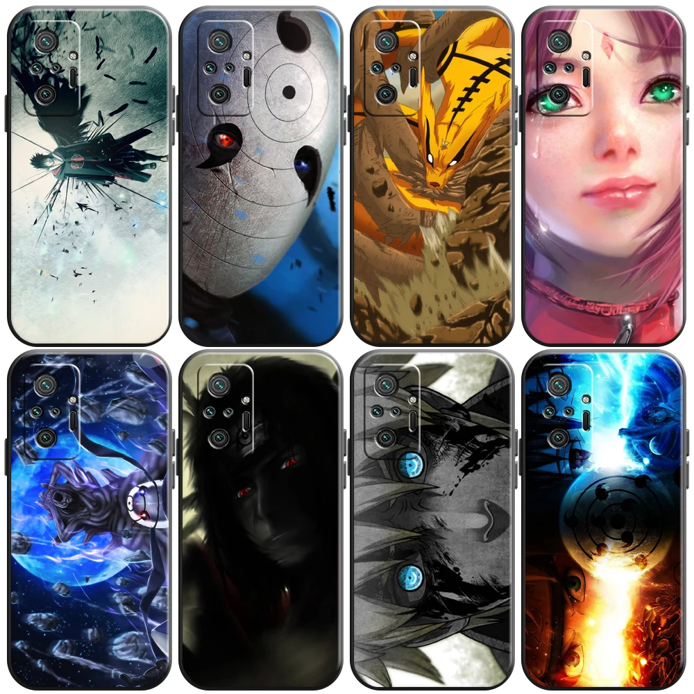 

Japan NARUTO Anime Phone Case For Xiaomi Redmi Note 9 9i 9AT 9T 9A 9C 9S 9T 10 10S Pro 5G Liquid Silicon Carcasa Funda