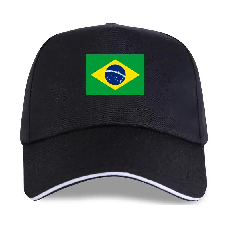 

new cap hat Brazil Flag Left Chest Printed Baseball Cap 100% Cotton Humor Men Crewneck