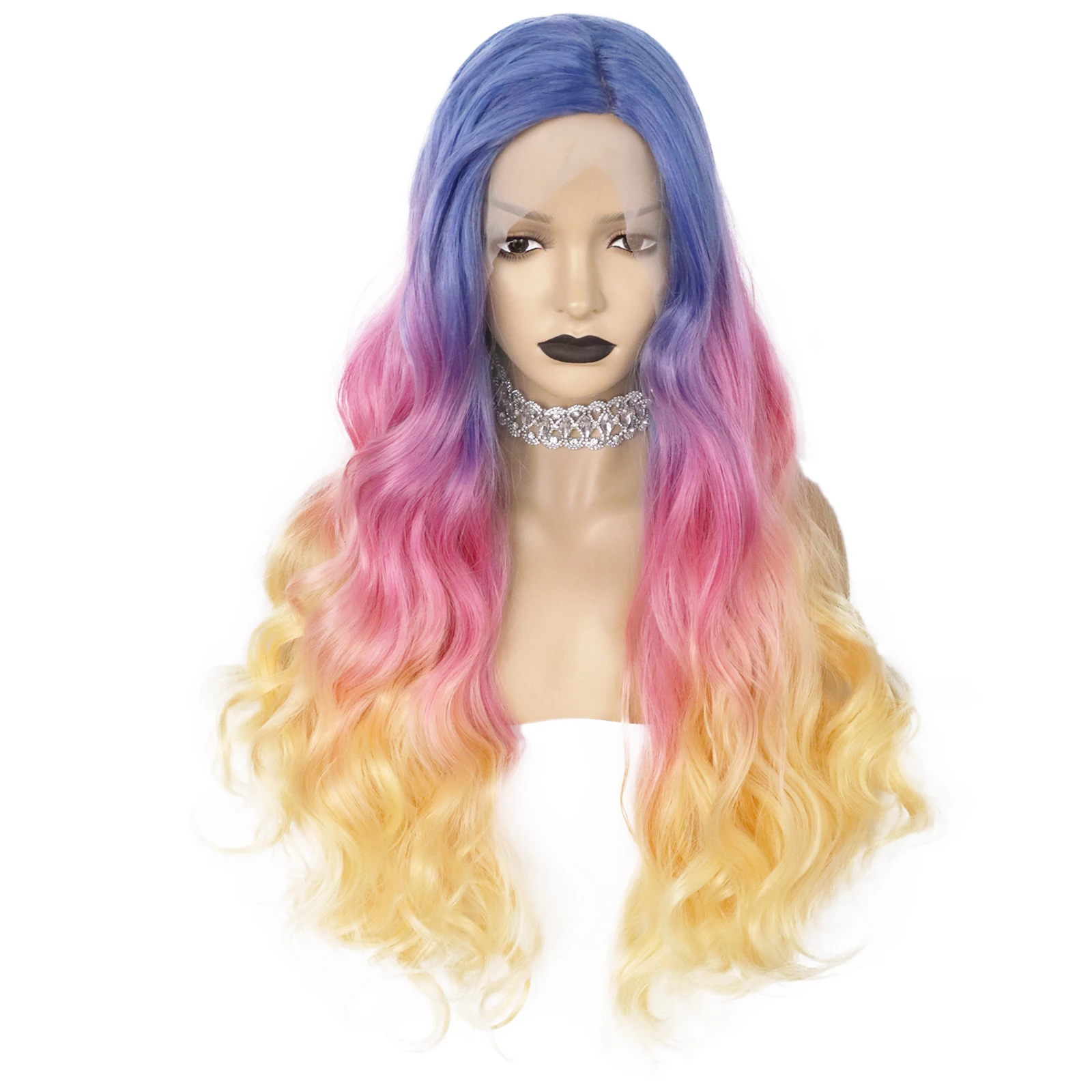 do codziennego użytku peruka syntetyczna ANOGOL zwykłe włókno średniej długości kręcona konsystencja