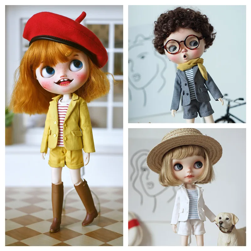 2 шт./компл. кукла [пальто + шорты] Blyth Весенний костюм BJD куртка (подходит для Azone MMK