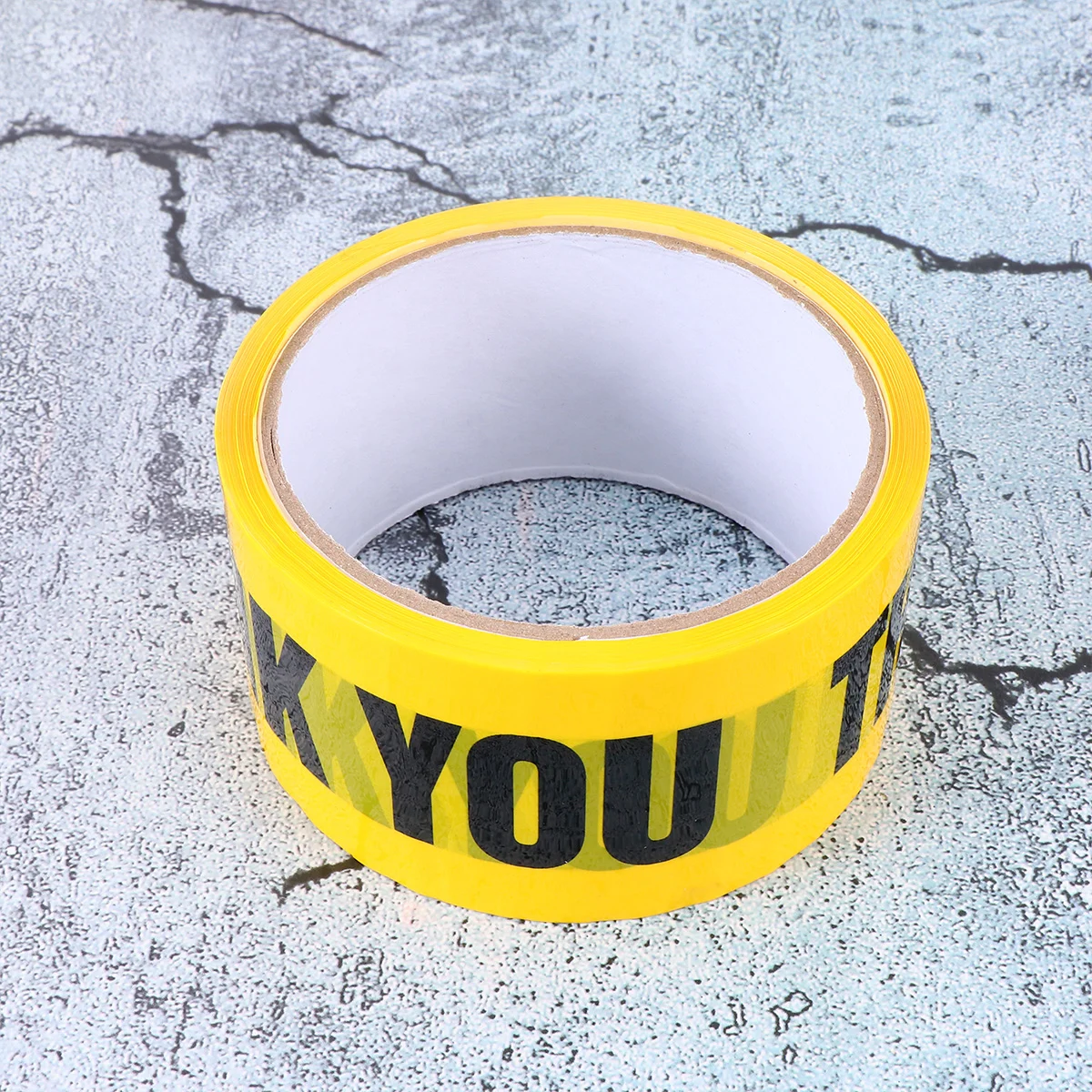 

1 Roll THANK YOU Safety Tape Safe Self Adhesive Sticker Warning Tape Masking Tape for Walls Floors Pipes (Yellow) Marking