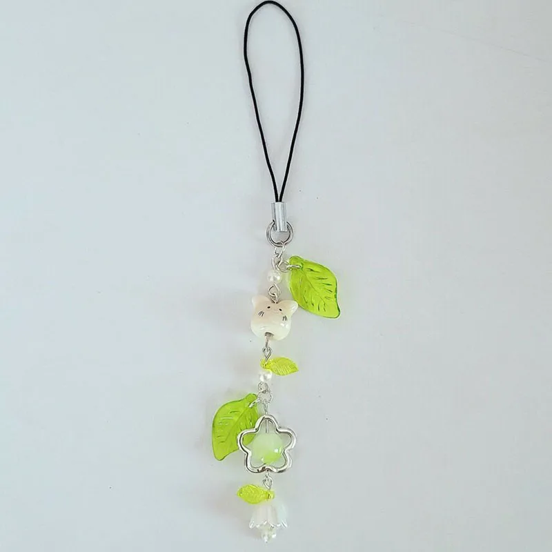 Милые аксессуары для телефона с изображением кролика и цветов ручной работы y2k