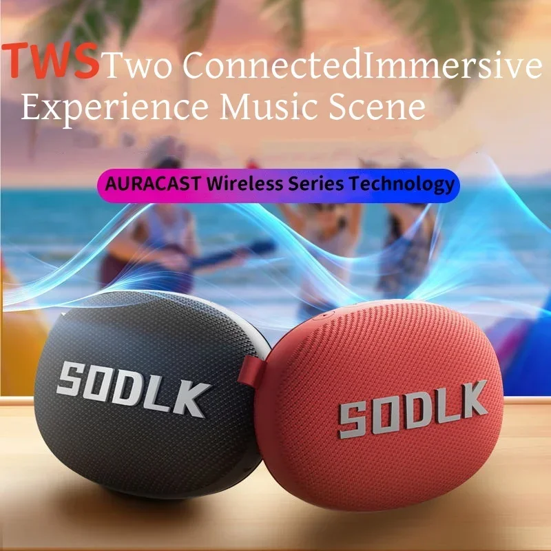 Фото Портативная беспроводная Bluetooth-колонка SODLK TX7 для активного отдыха, с мощными басами, TWS, водонепроницаемая (IPX7), для походов и активного отдыха на природе. №1
