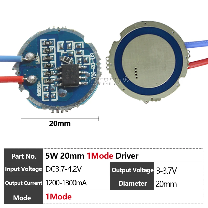HotRed Трансформатор освещения 5Вт 3-4.2V 5 режимов