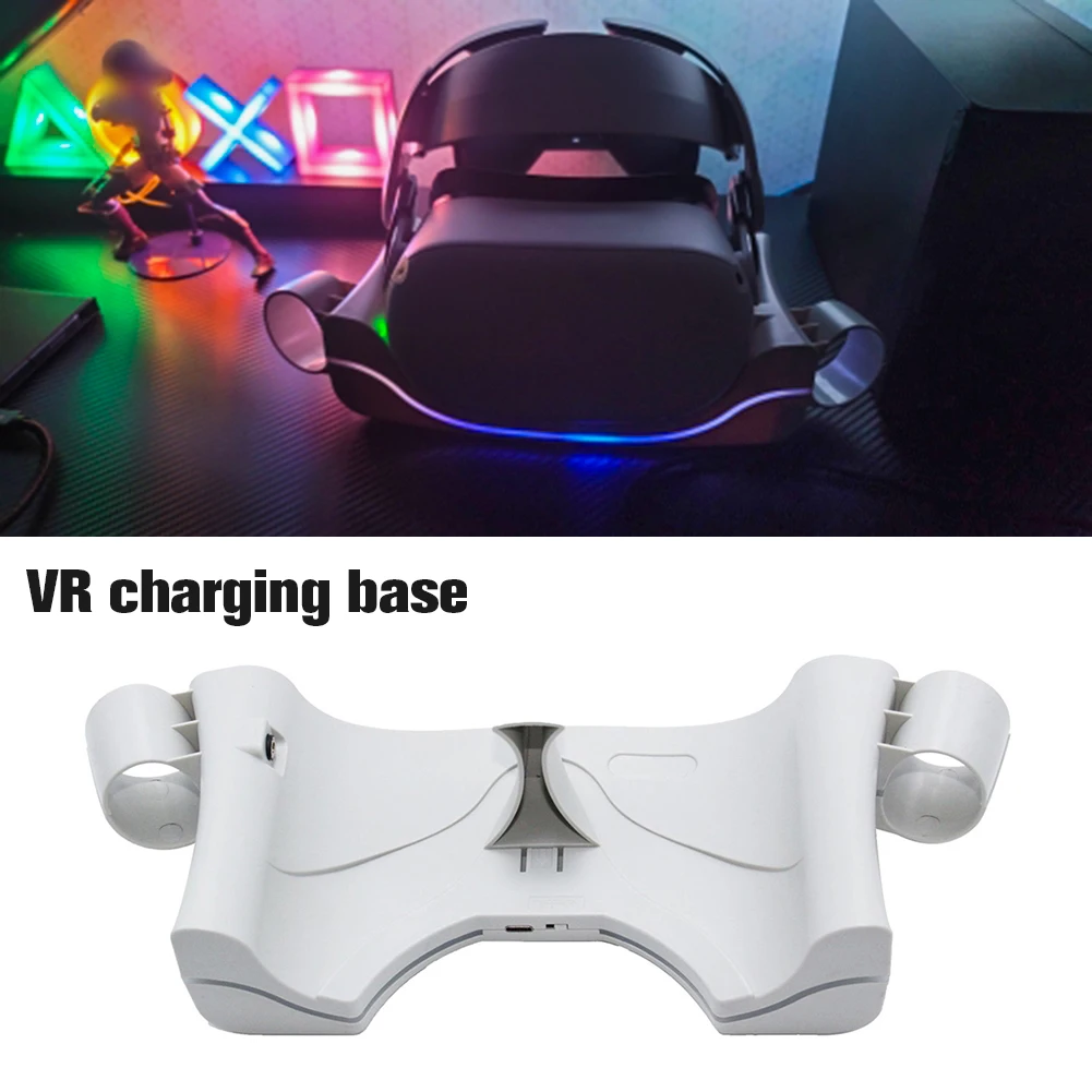 

VR Headset Charging Stand for Oculus Quest 2 Desktop Wall Mounted Charger Dock Magnetic Station Base Kit