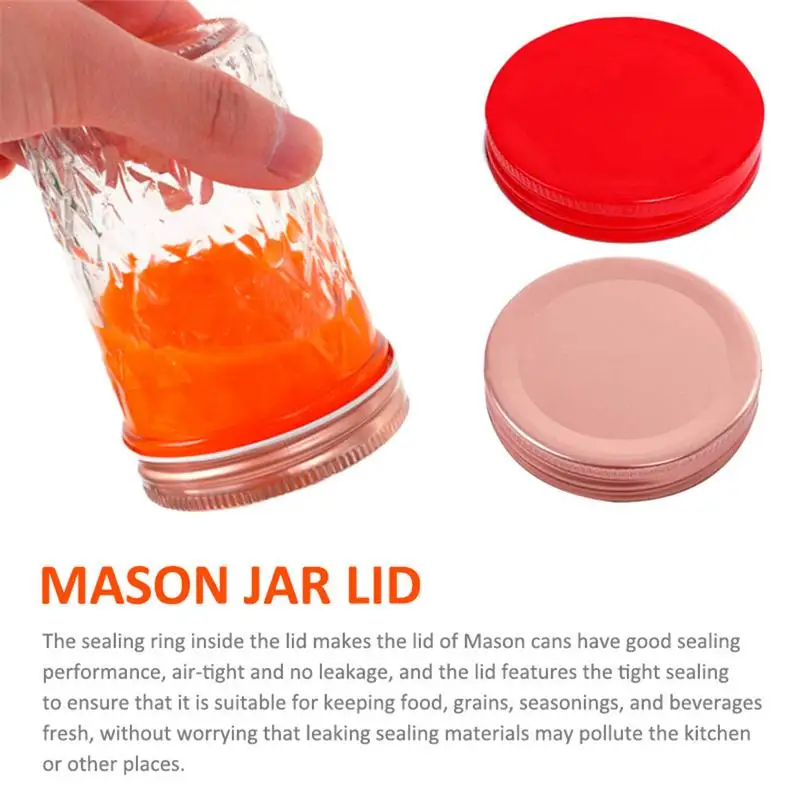 

Крышки для банок Mason, хорошая герметизация, обычные крышки для банок Mason с силиконовыми кольцами, 10 шт. крышек банок 2,76 дюйма, крышки для хранения с защитой от царапин