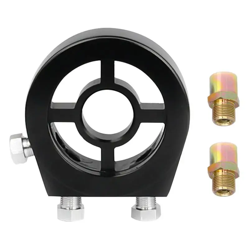 

Масляный/Манометр фильтр Сэндвич-адаптер Универсальный алюминиевый масляный фильтр Кулер с зажатой пластиной масляный фильтр Температурн...