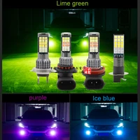 h3 h4 h7 h8 h9 h11 9005 9006 led white xenon side light bulbs w5w car canbus error free wedge hid explosion flash color lamp 12v