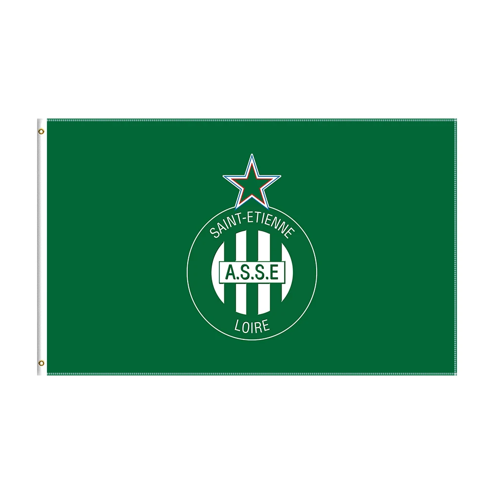 

3x5 футов, флаг Сен-Этьена, полиэстер, печатная фреза для декора