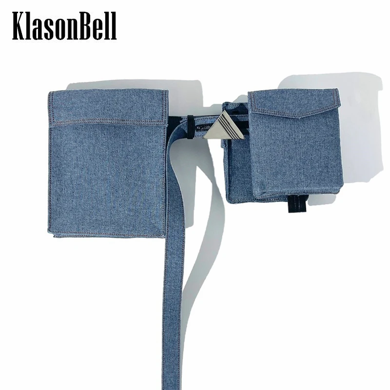

7.17 KlasonBell Fashion Denim Belt Bag Women