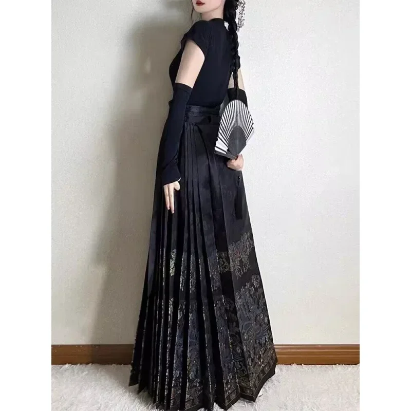 Роскошные плиссированные длинные юбки с цветочным принтом для женщин