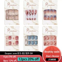 nail art fake nails tips clear press on false with glue coffin stick display full cover artificial designs detachable tipsy long