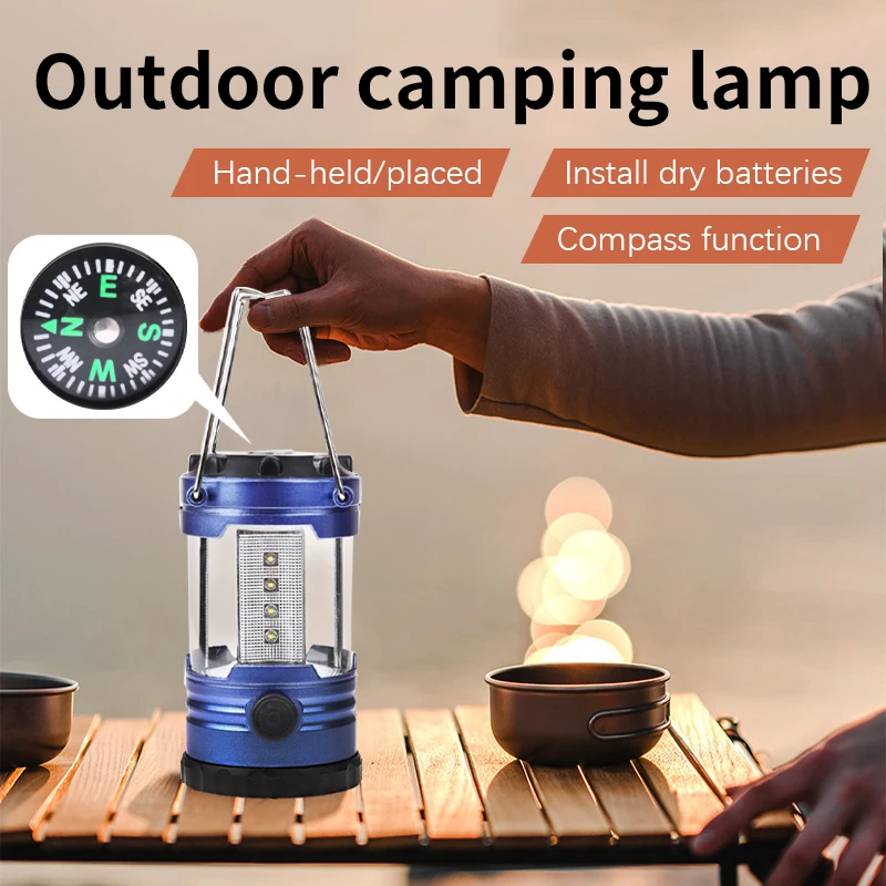 Handheld outdoor portable Camping light waterproof with compass searchlight