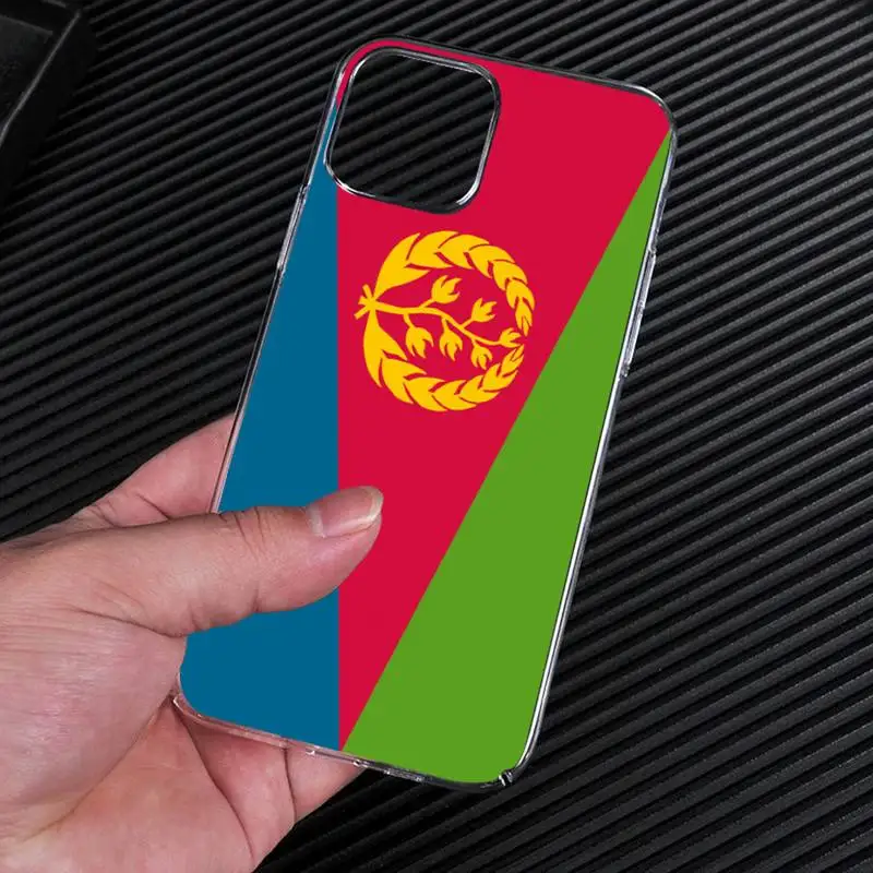 Прозрачный чехол для телефона с национальным флагом Эритреи iphone 13 12 11 Pro Max Mini XS 8 7