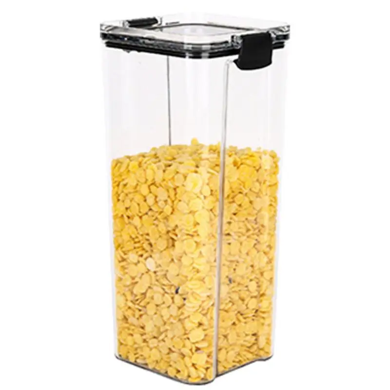 

Airtight Food Storage Containers Flour Containers With Lids Airtight BPA Free Transparent Stackable Kitchen Canisters For Cereal