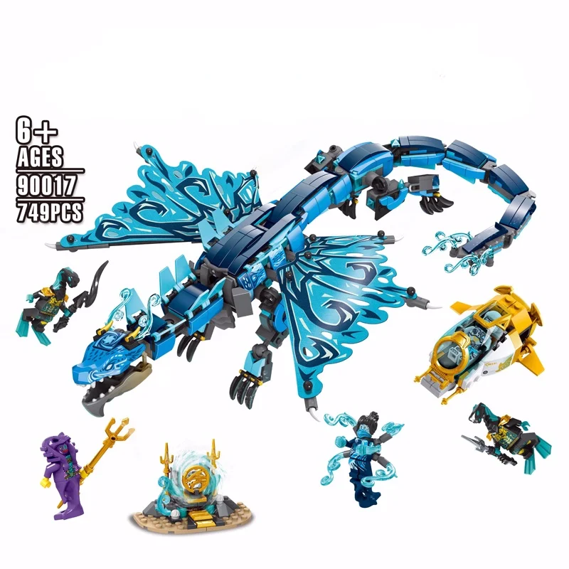 

749 шт., Детский конструктор MOC Water Dragon, 71754