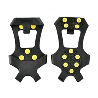 unisex 1 pair 10 studs anti skid snow ice climbing shoe spikes grips crampons cleats overshoes crampons spike shoes crampons