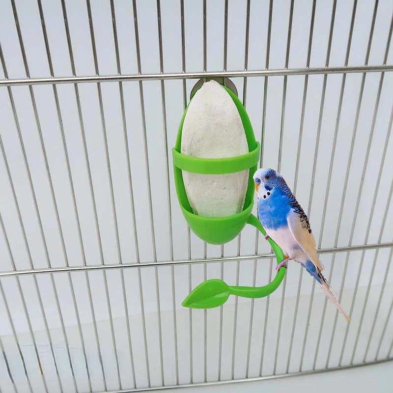 

Parrot Food Feeder Bird Perching Frame Fun Bird Cage Feeder Parrot Feeding Toy Plastic Pet Feeding Supplies Parrot Feeding Toy