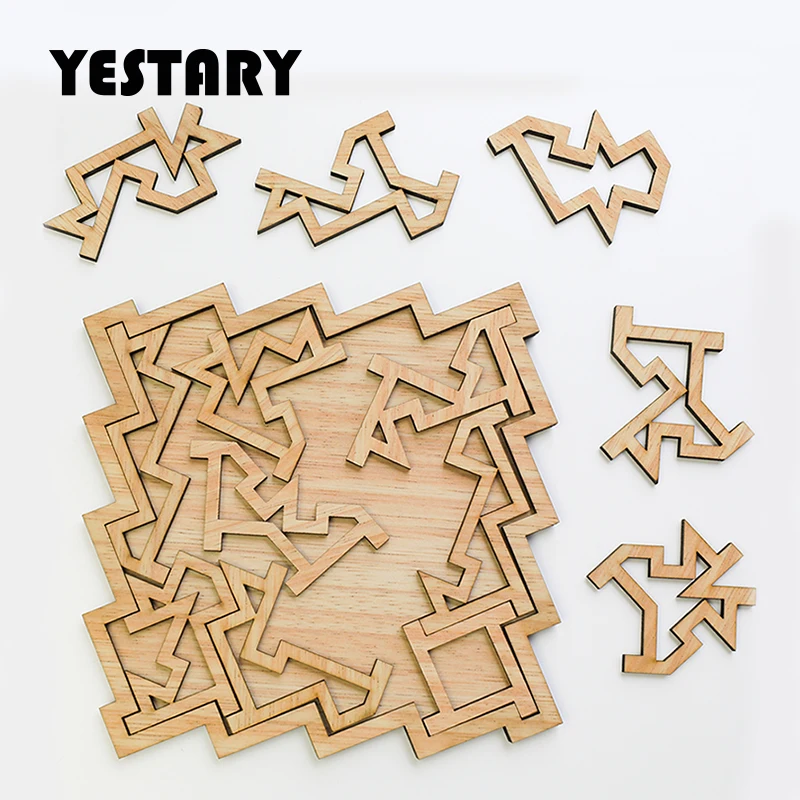

YESTARY Irregular 3D Wooden Puzzle Toys Brain Tease Jigsaw Puzzle Toy Board Games Ten Level Difficulty Puzzle Toy For Adult Gift