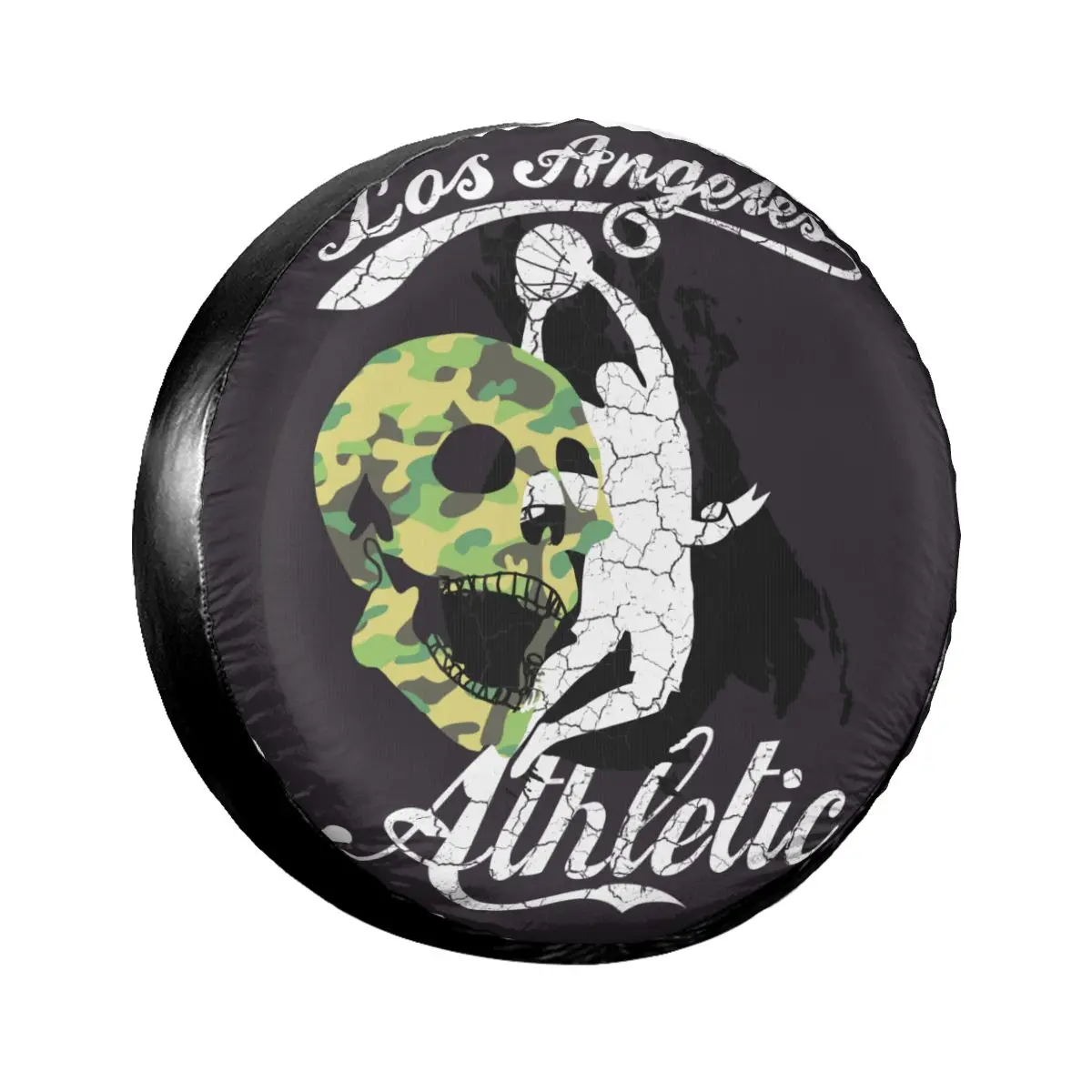 

1PC Car Spare Tire Cover Camouflage Skull And Basketball Player Auto Wheel Tire Storage Bag Vehicle Tyre Dust-proof Protector