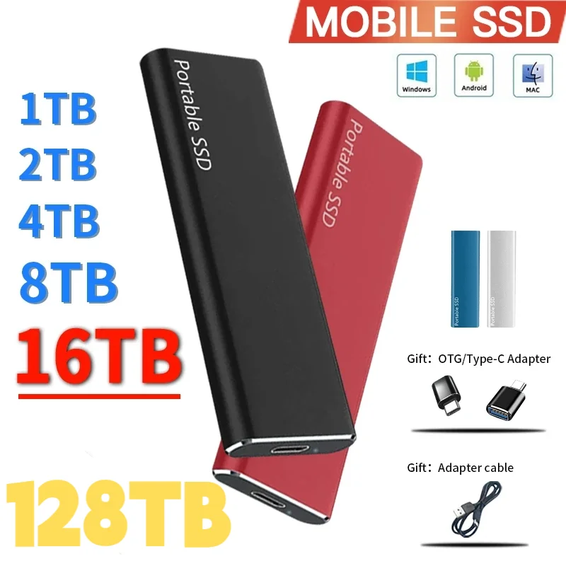 

Portable SSD External Hard Drive 500GB High-speed Mobile Device Type-C interface Solid State Disk for Desktop/Laptop/Smartphone