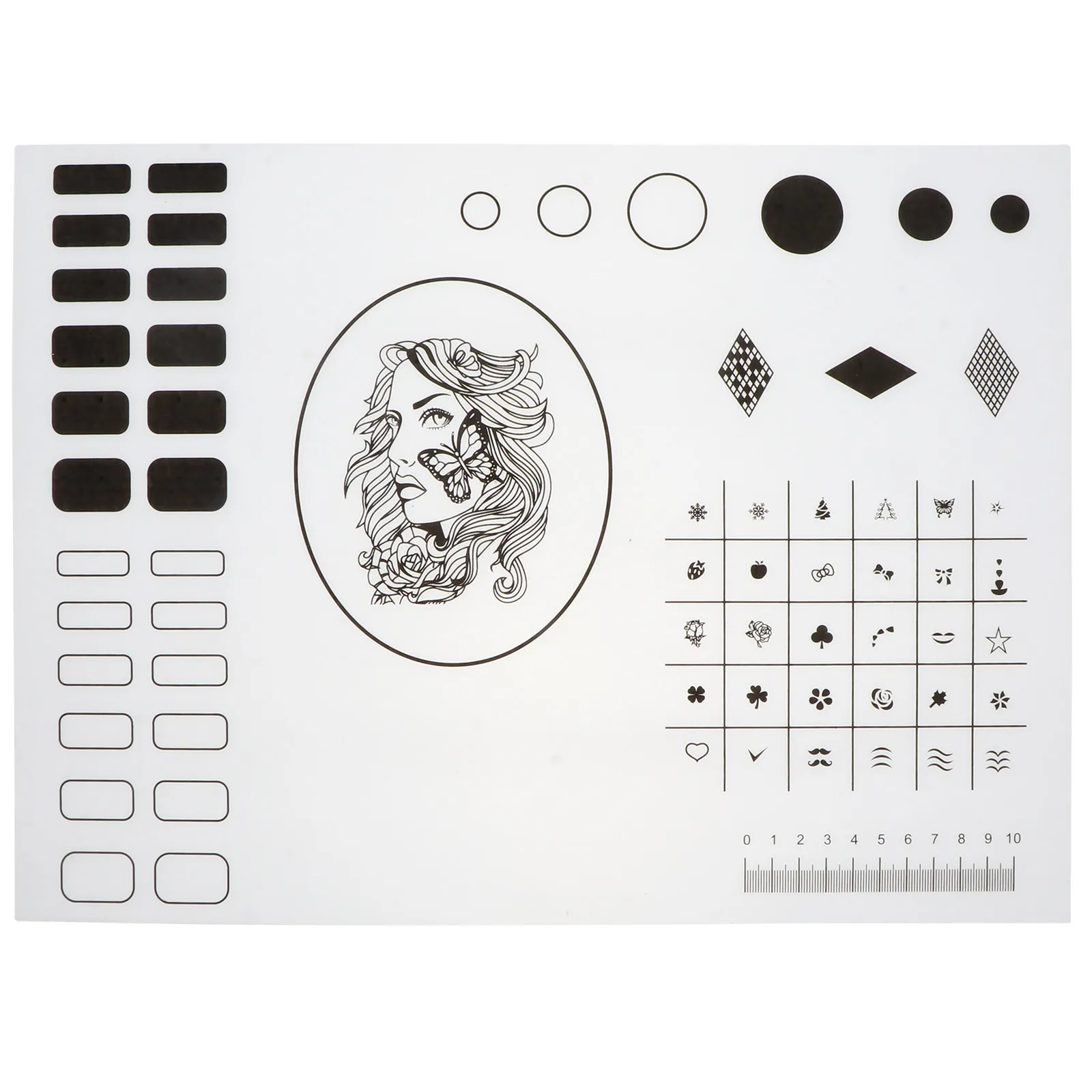 Фото Акриловый коврик для маникюра, силиконовая подложка для геля, инструмент для тренировок мастеров, для создания дизайнов с бусинами, принадлежности для нейл-арта №2