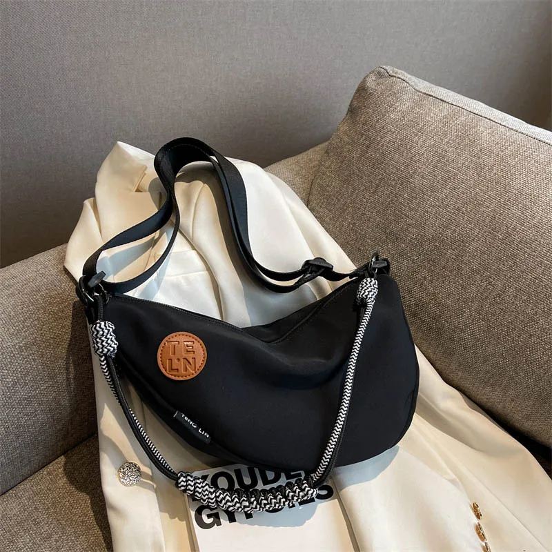 

Большая Холщовая Сумка-мешок через плечо для женщин, повседневные вместительные дамские сумочки на плечо, дорожные сумки-хобо