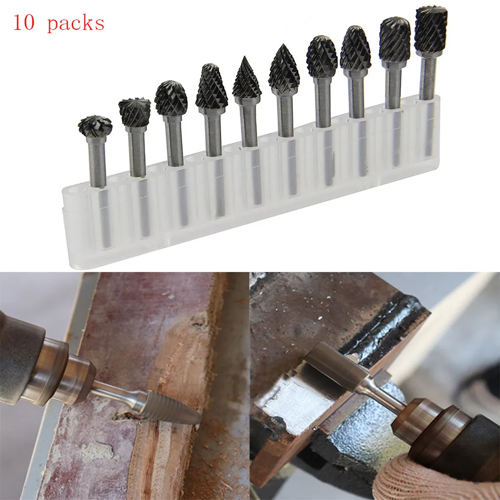 

Adjustable Angle for 10pcs Burr Grinder Die Double Carbide Set Tungsten Tool Cut Drill Stainless Angle Wheel Marking Gauge