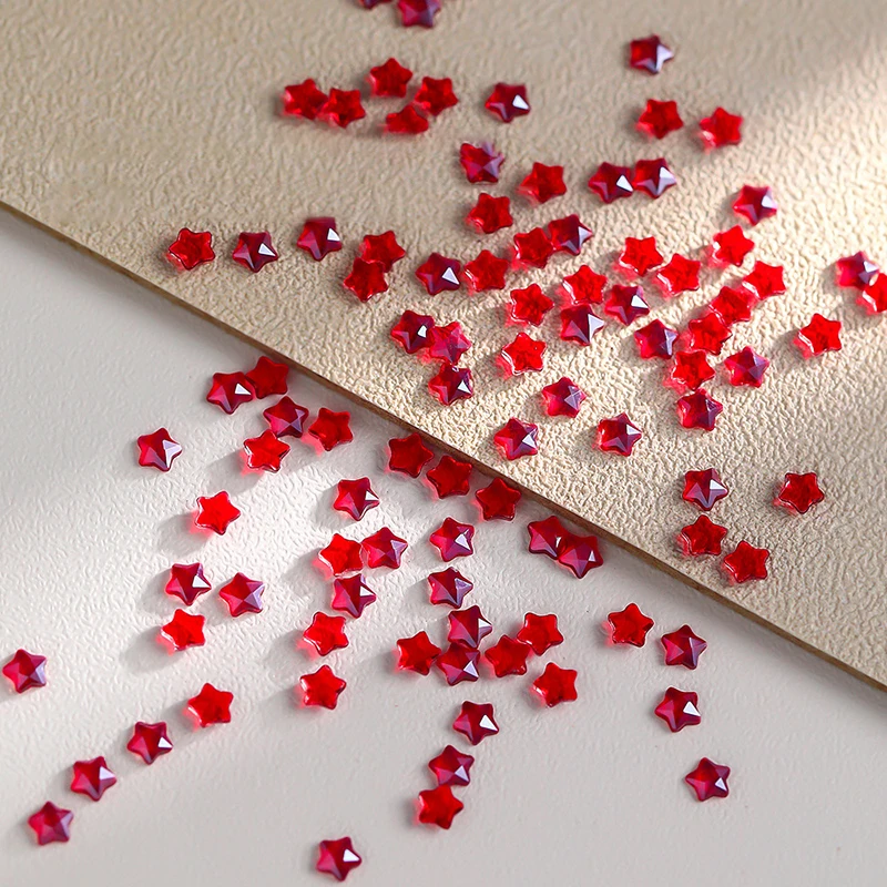 50 шт. красные хрустальные стразы для дизайна ногтей смешанная форма бриллианты AB