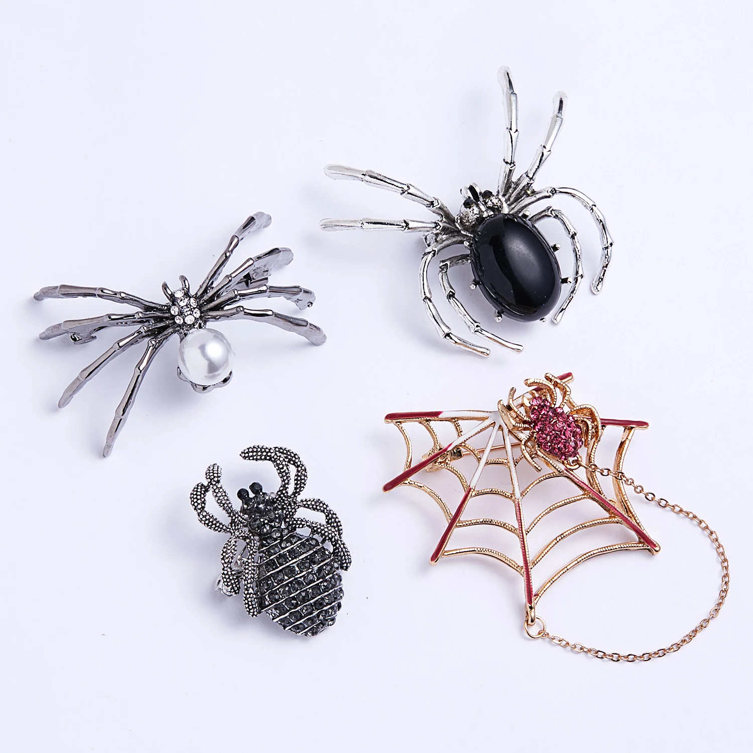 Женская эмалированная металлическая рубашка в виде скорпиона черепа тыквы