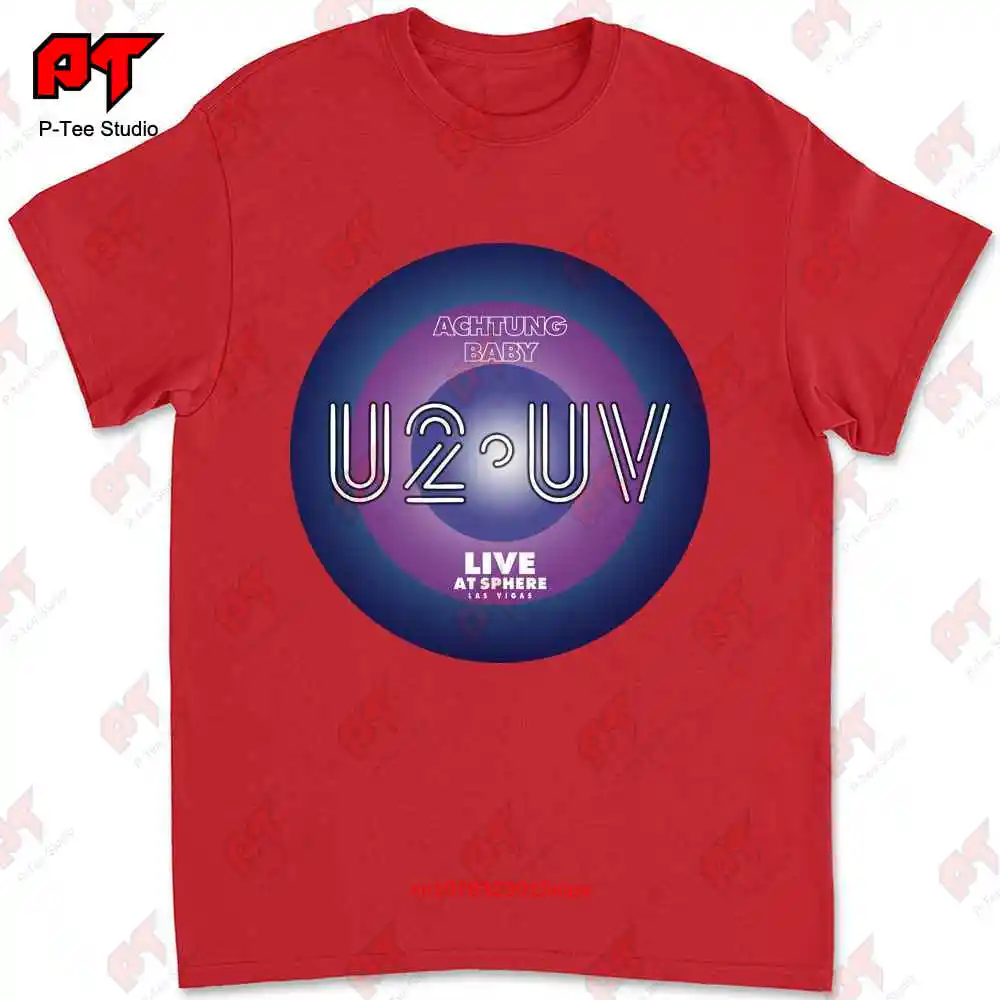 Rock Band U2 Tour 2023 футболка Achtung Baby Live At Сферический винтажный веер Джошуа дерево EZHW