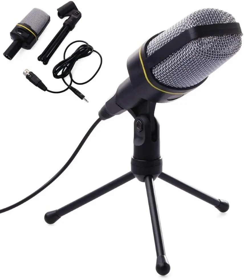 

Microfone Condensador de 3 5 mm com Suporte de Tripé