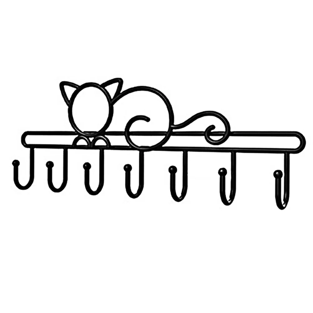 

Hooks Key Hook Rail Wall Towel Metal Hanger Rack Coat Door Hat Bathroom Holder Over Entryway Mounted Decorative The Cloth