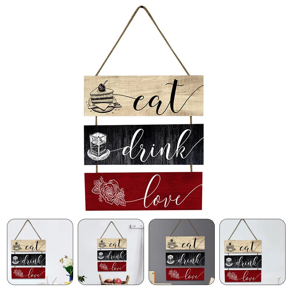 

Kitchen Wall Signs Sign Decor Farmhouseeat Drink Love Rustic Bar Pictures Bathroomwood Wooden Coffee Door Plaques Room Funny