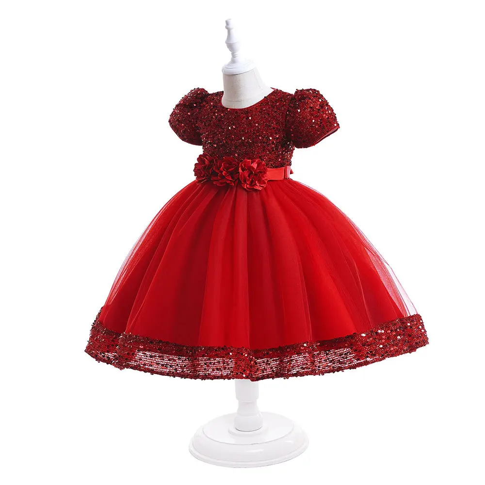 

Vestido High-end Kid Clothes Princess Dress Piano Costume For Performance Christmas Dress Robe Princesse Fille For 1-9Yrs